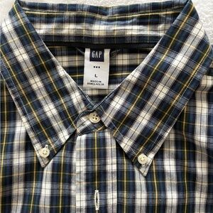 GAP Men's Blue Plaid Shirt